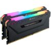 RAM Desktop Corsair Vengeance Pro RGB Black 32GB (2x16GB) DDR4 3000MHz (CMW32GX4M2D3000C16)