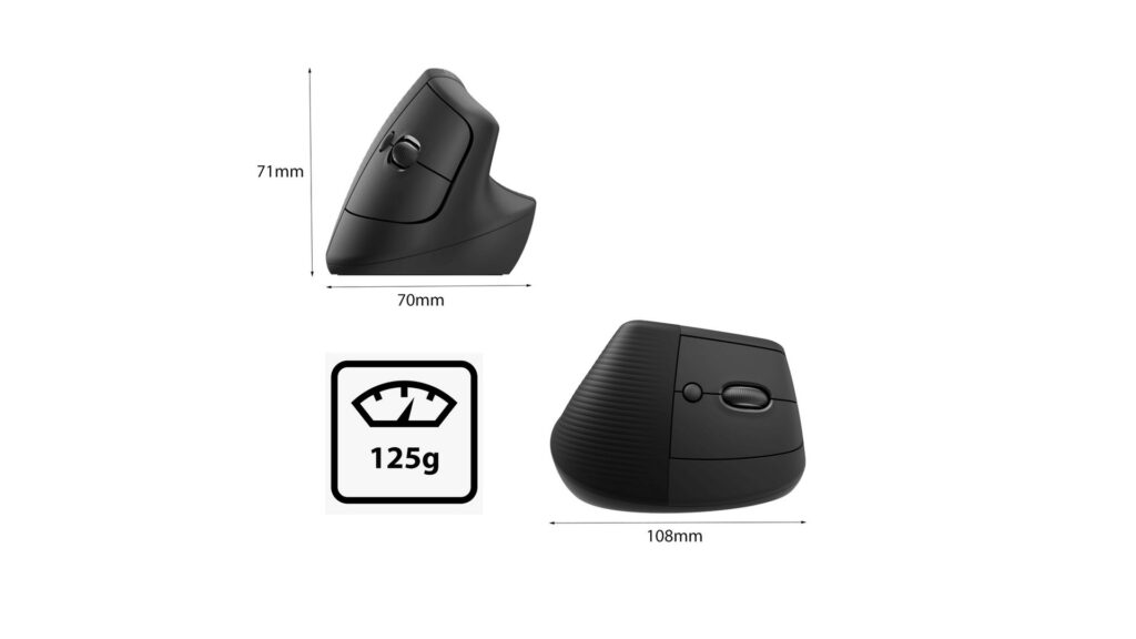 Chuột máy tính Logitech Lift Vertical Ergonomic Wireless (Granphite)