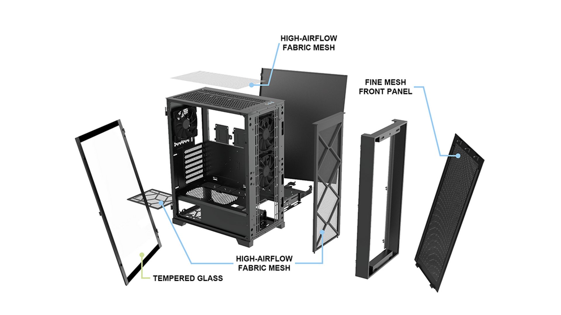 Vỏ Case MONTECH Air 1000 Lite Black