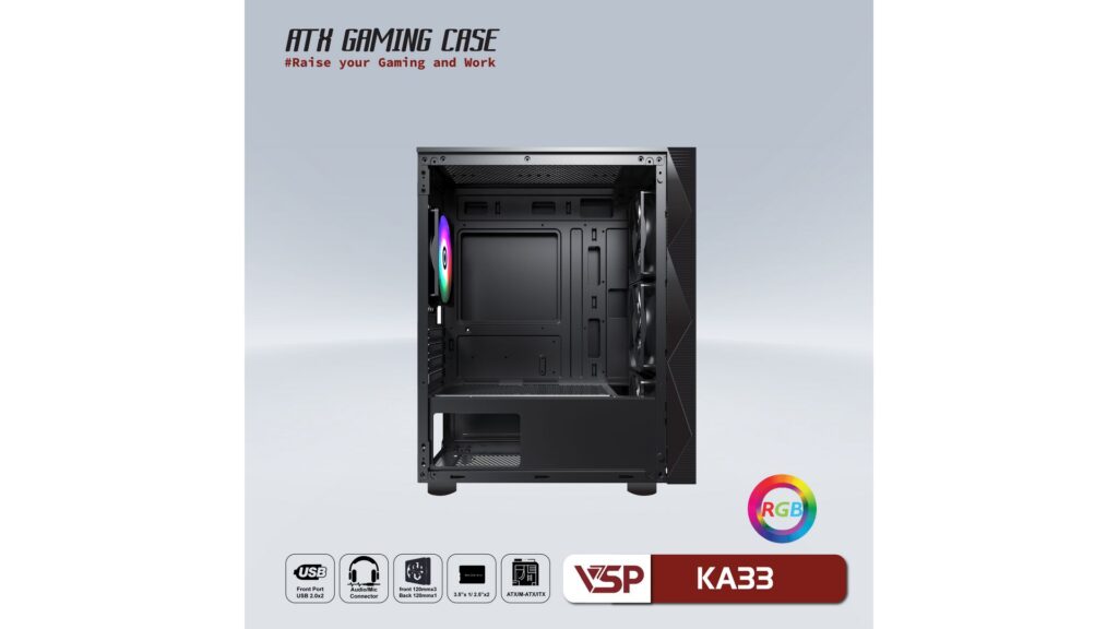 Vỏ case VSP GAMING KA33 (ĐEN) 7 Vỏ case VSP GAMING KA33 (ĐEN)