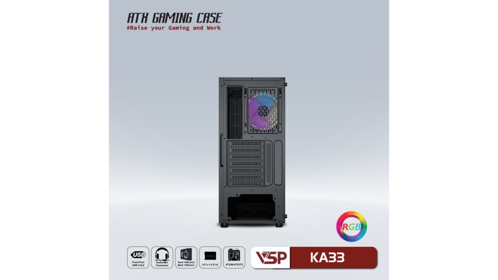 Vỏ case VSP GAMING KA33 (ĐEN) 6 Vỏ case VSP GAMING KA33 (ĐEN)