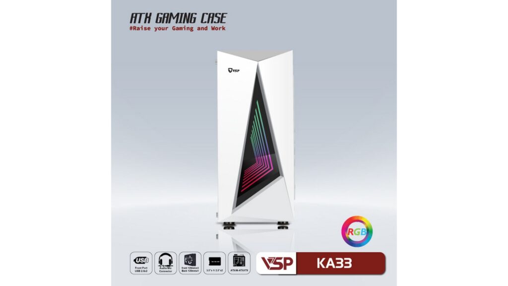 Vỏ case VSP GAMING KA33 (TRẮNG)