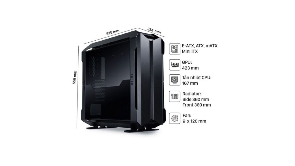 Vỏ Case Lian-Li Odyssey X Black ( Full Tower | BLACK)
