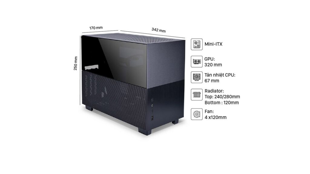 Vỏ Case Lian-Li Q58X4 Black (Mini Tower | BLACK)