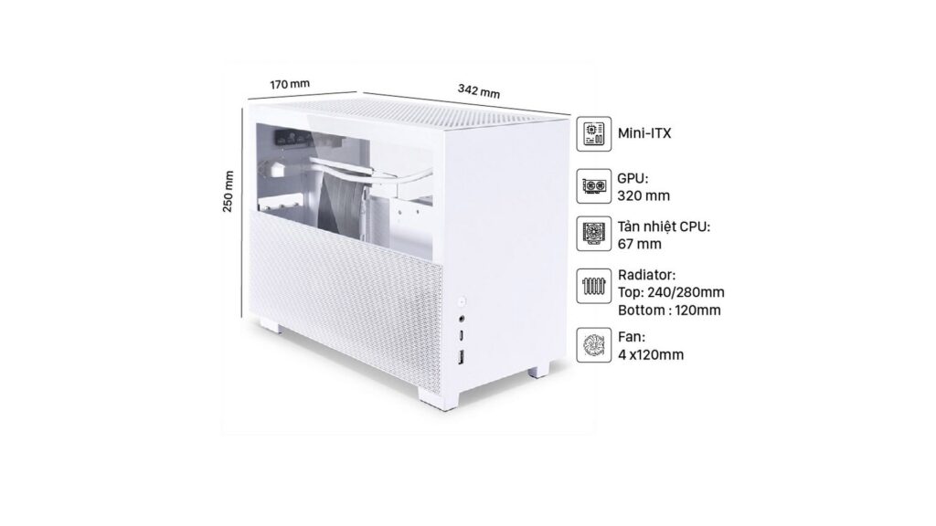 Vỏ Case Lian-Li Q58W4 White (Mini Tower | WHITE)