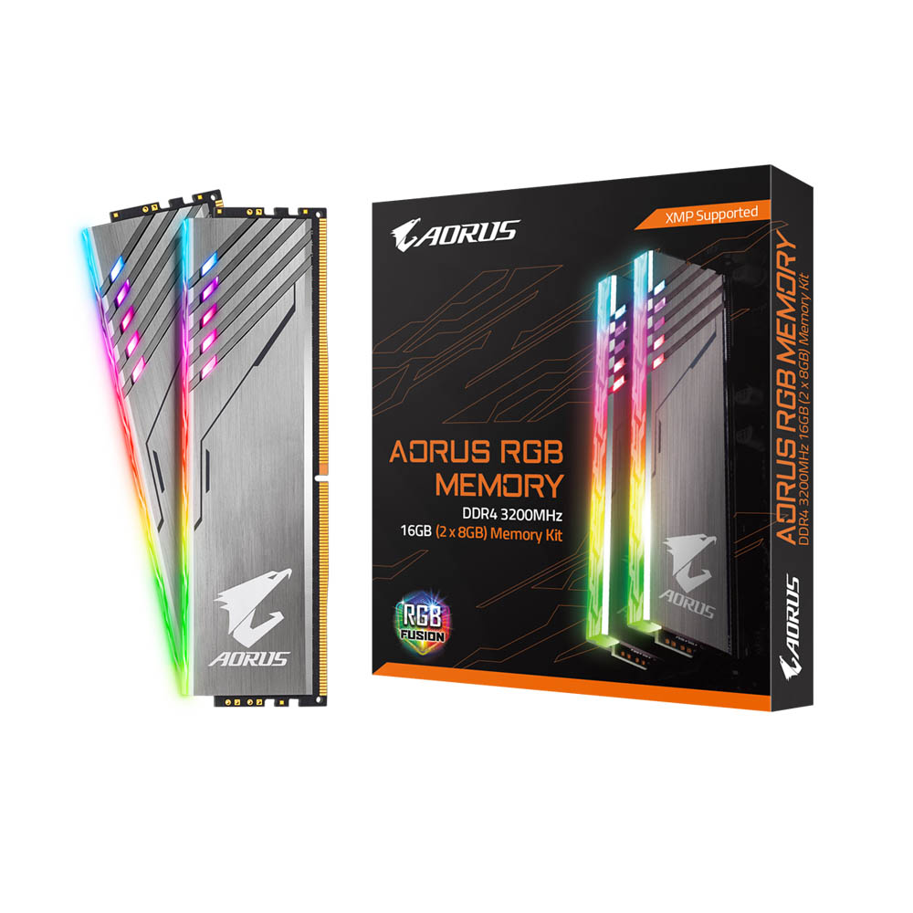 RAM Desktop Gigabyte AORUS RGB 16GB (2x8GB) DDR4 3200MHz