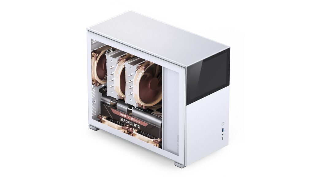 Vỏ Case JONSBO D31 SC White ( Mini Tower | White | Màn hình phụ 8")