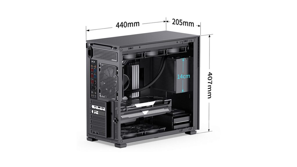 Vỏ Case JONSBO D41 Mesh Black (Mini Tower | Black)