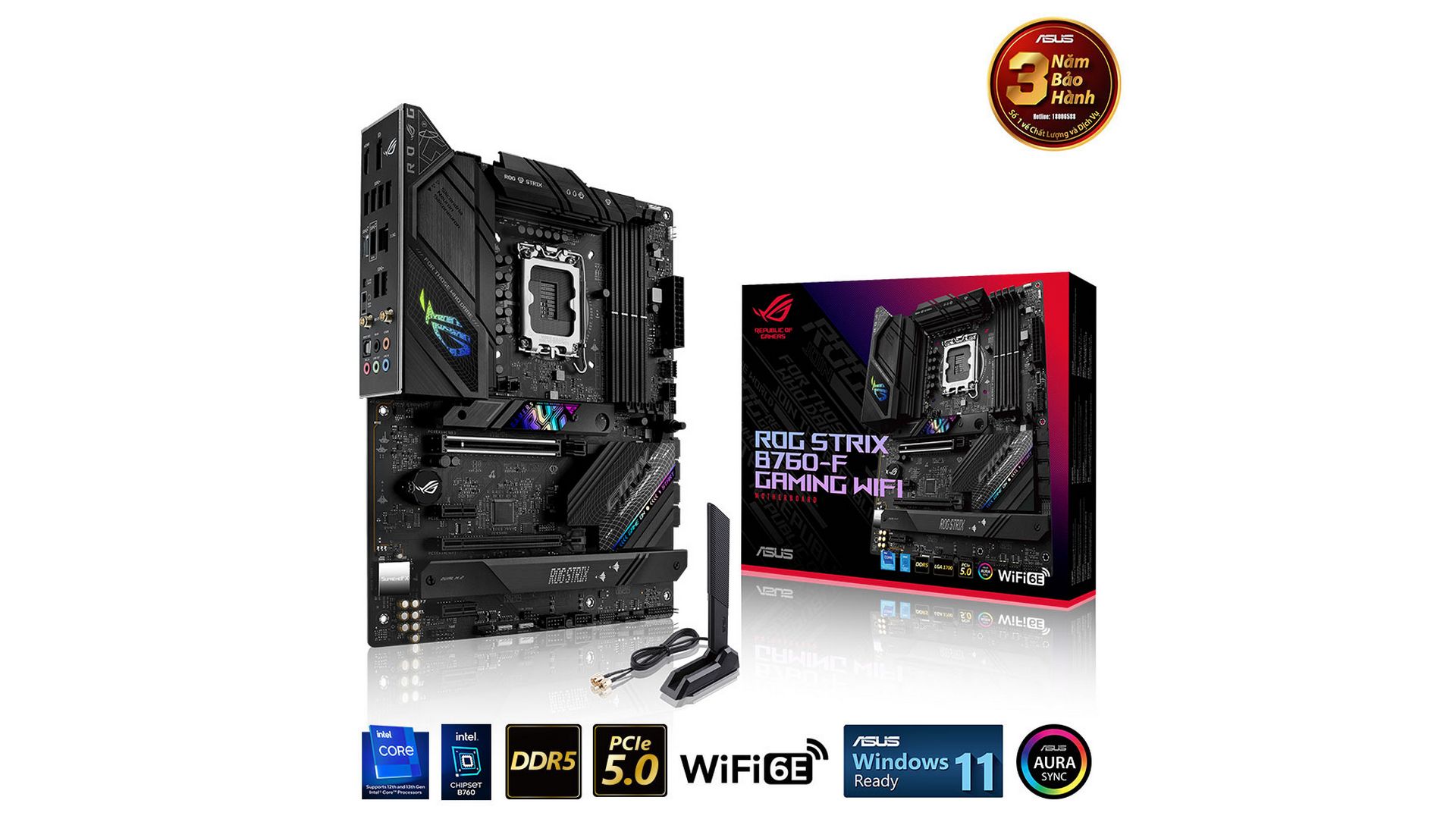 Mainboard ASUS ROG STRIX B760-F GAMING WIFI (LGA 1700 | ATX | 4 khe RAM DDR5)