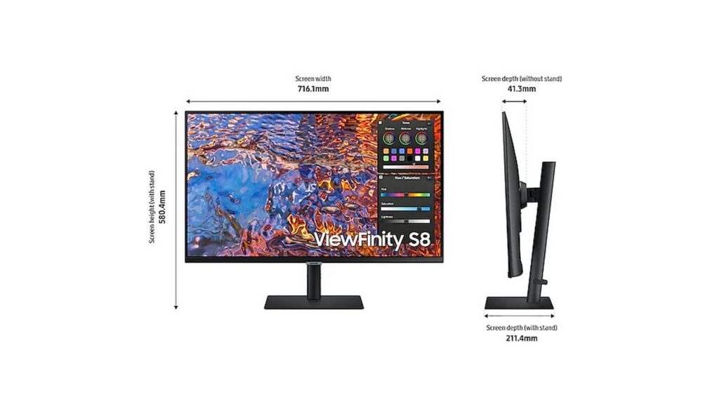 Màn hình Samsung ViewFinity S8 LS32B800PXEXXV (32inch | 4K | IPS | 60Hz)