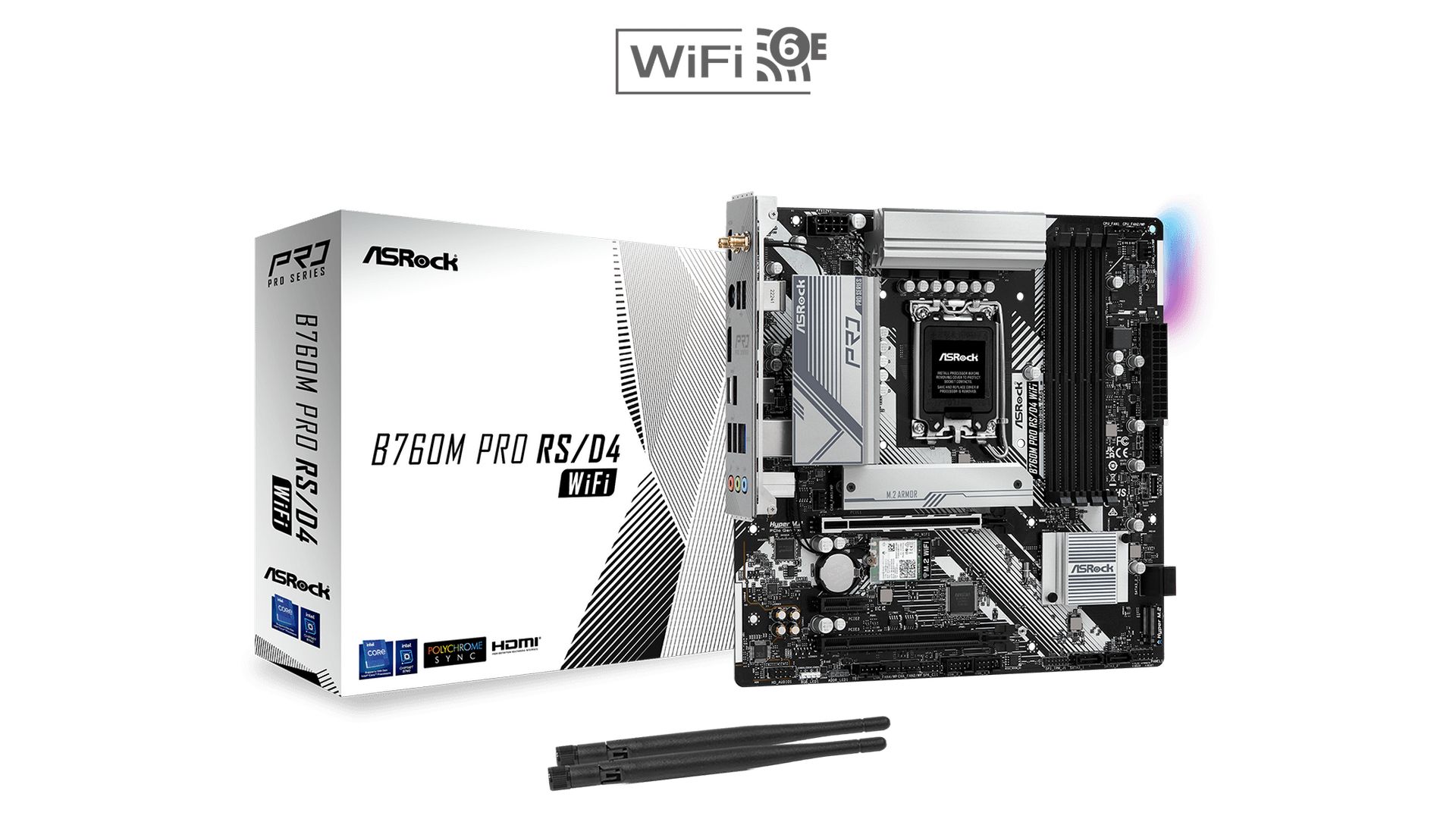 Mainboard ASRock B760M Pro RS/D4 Wifi (LGA1700 | mATX | 4 Khe RAM DDR4)