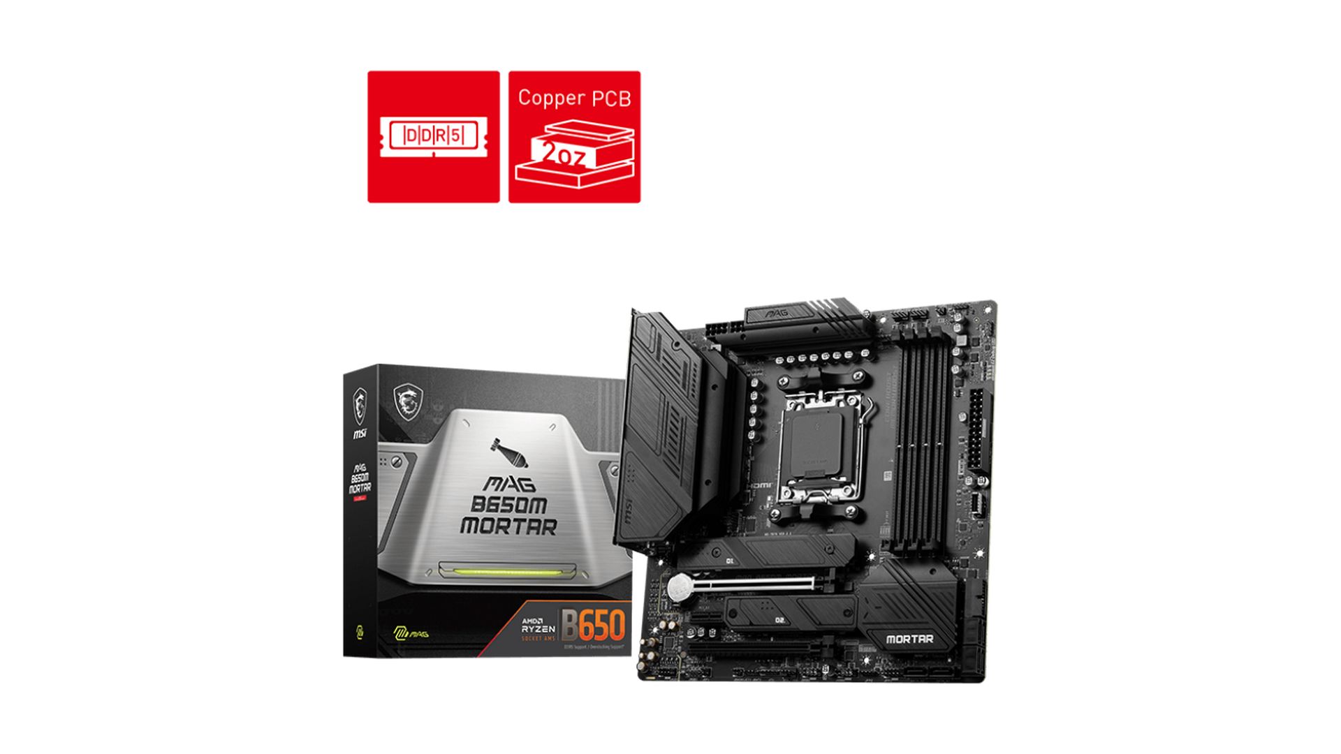 Mainboard MSI MAG B650M MORTAR (AM5 | mATX | 4 Khe RAM DDR5)
