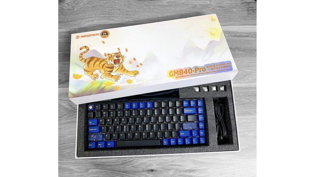 Bàn phím cơ Newmen Dual Mode GM840 Pro KailhBox White Switch 15 Bàn phím cơ Newmen Dual Mode GM840 Pro KailhBox White Switch