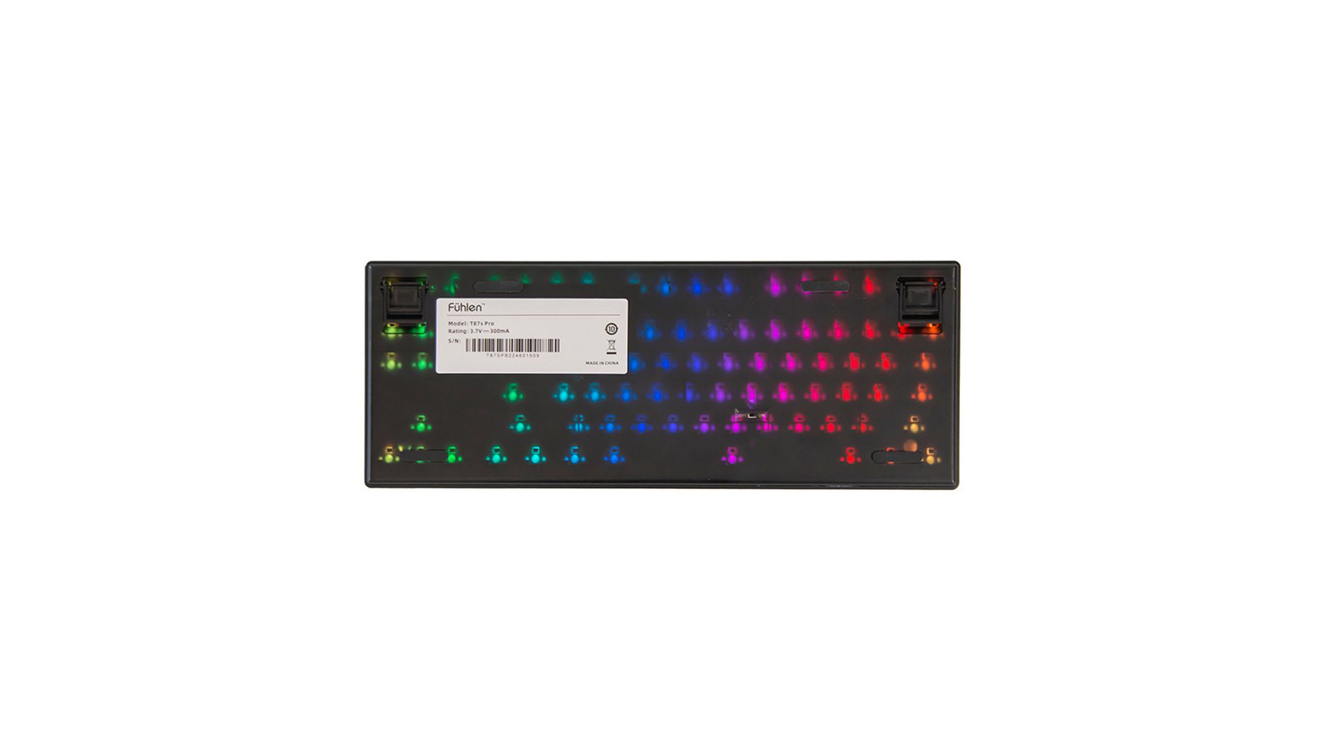 Bàn phím cơ không dây Fuhlen T87S Pro Black (Yellow Switch)
