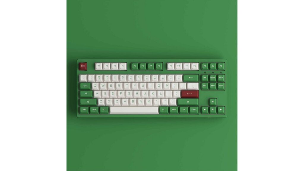 Bàn phím cơ AKKO 3087 RF Matcha Red Bean (Akko sw v3 - Cream Yellow)