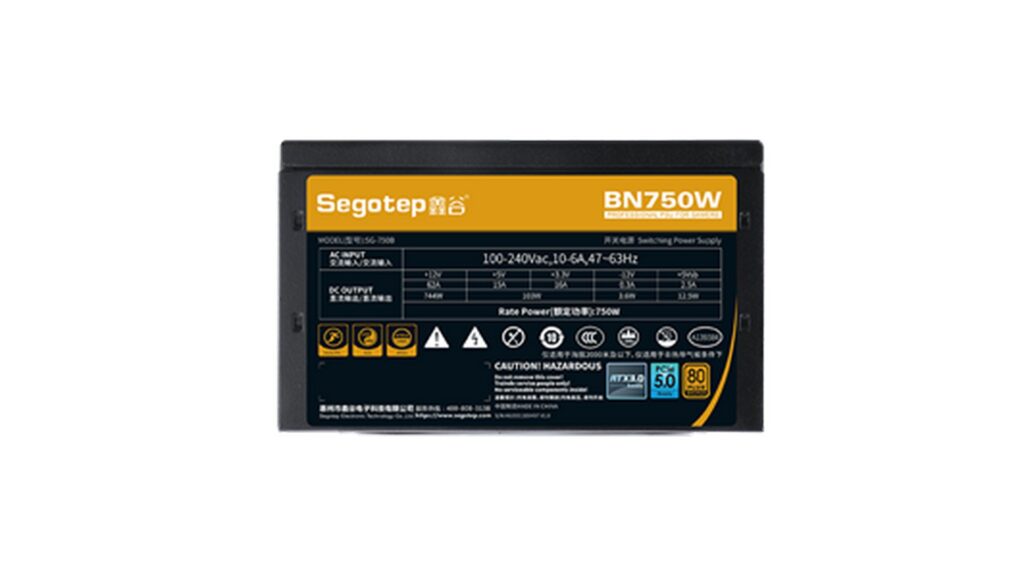 Nguồn máy tính SEGOTEP BN750W (750W | Full Modular | 80 Plus Bronze)