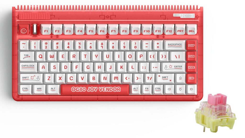 Bàn phím cơ IQUNIX OG80 Joy Vender RGB TTC Gold Pink (Cherry Stabs)
