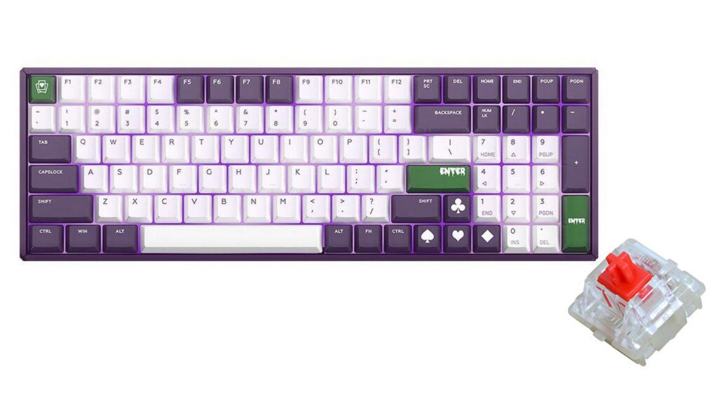 Bàn phím cơ IQUNIX F96 Joker Wireless RGB Cherry Red Switch 3 Bàn phím cơ IQUNIX F96 Joker Wireless RGB Cherry Red Switch