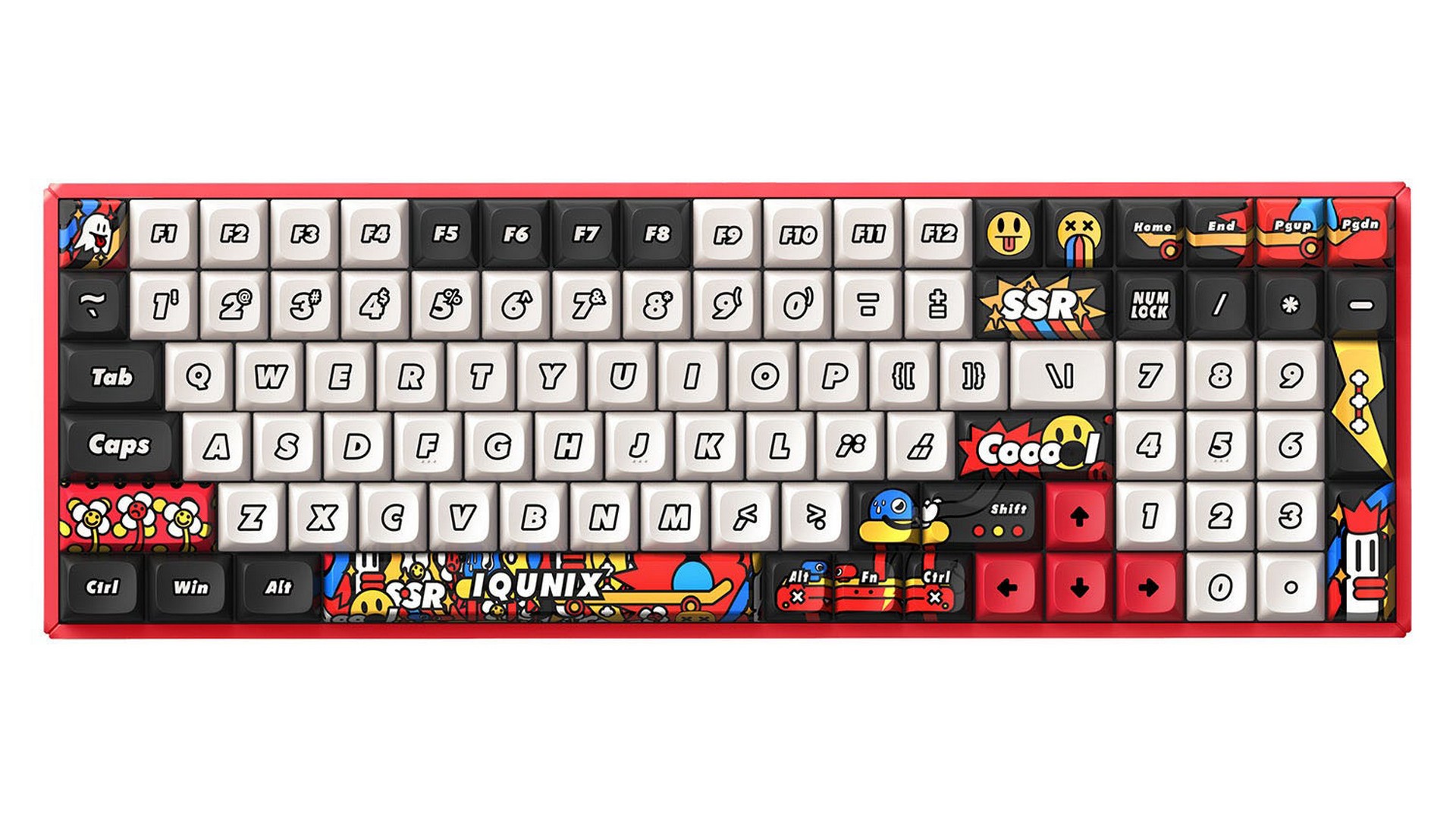 Bàn phím cơ IQUNIX F97 Graffiti Diary Wireless RGB TTC Gold Pink (Black Frame)