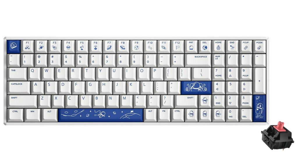 Bàn phím cơ IQUNIX F97 Cosmic Traveller Wireless RGB Cherry Silent Red