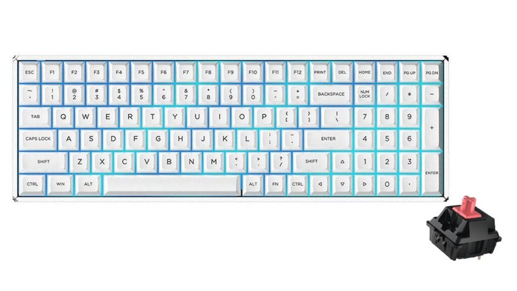 Bàn phím cơ IQUNIX F97 KAT Wireless RGB Cherry Silent Red