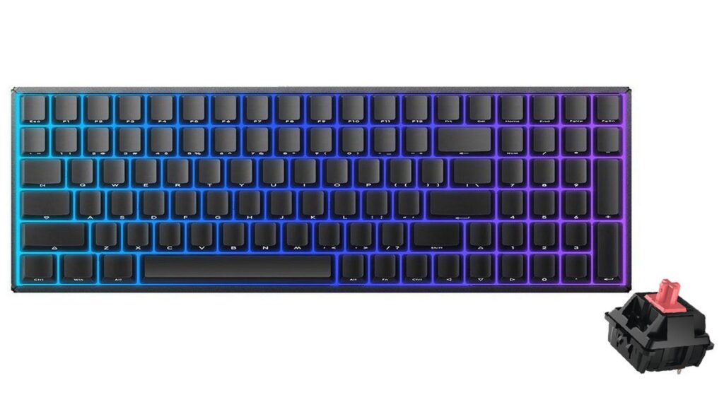 Bàn phím cơ IQUNIX F97 Kight Wireless RGB Cherry Silent Red