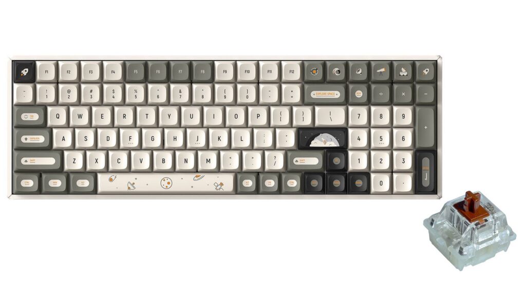 Bàn phím cơ IQUNIX F97 Hitchhiker Wireless RGB Cherry Brown