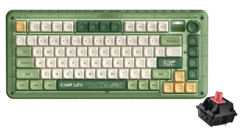 Bàn phím cơ IQUNIX ZX75 Camping RGB Cherry Silent Red