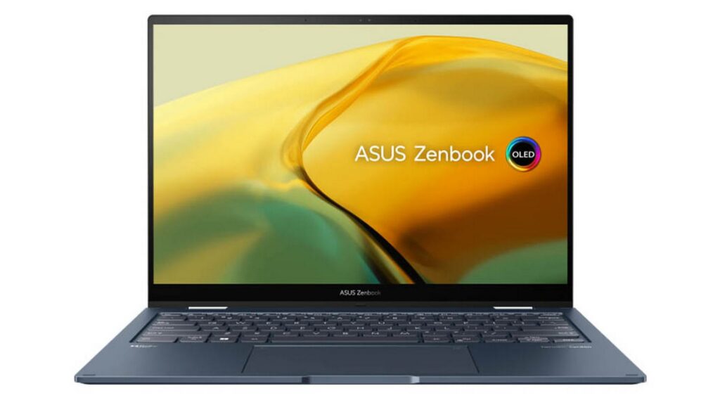Laptop ASUS Zenbook 14 Flip OLED UP3404VA-KN038W (i5-1340P | RAM 16GB | SSD 512GB | OLED-14-2.8K | Cảm ứng | Win11 | Xanh | Nhôm)