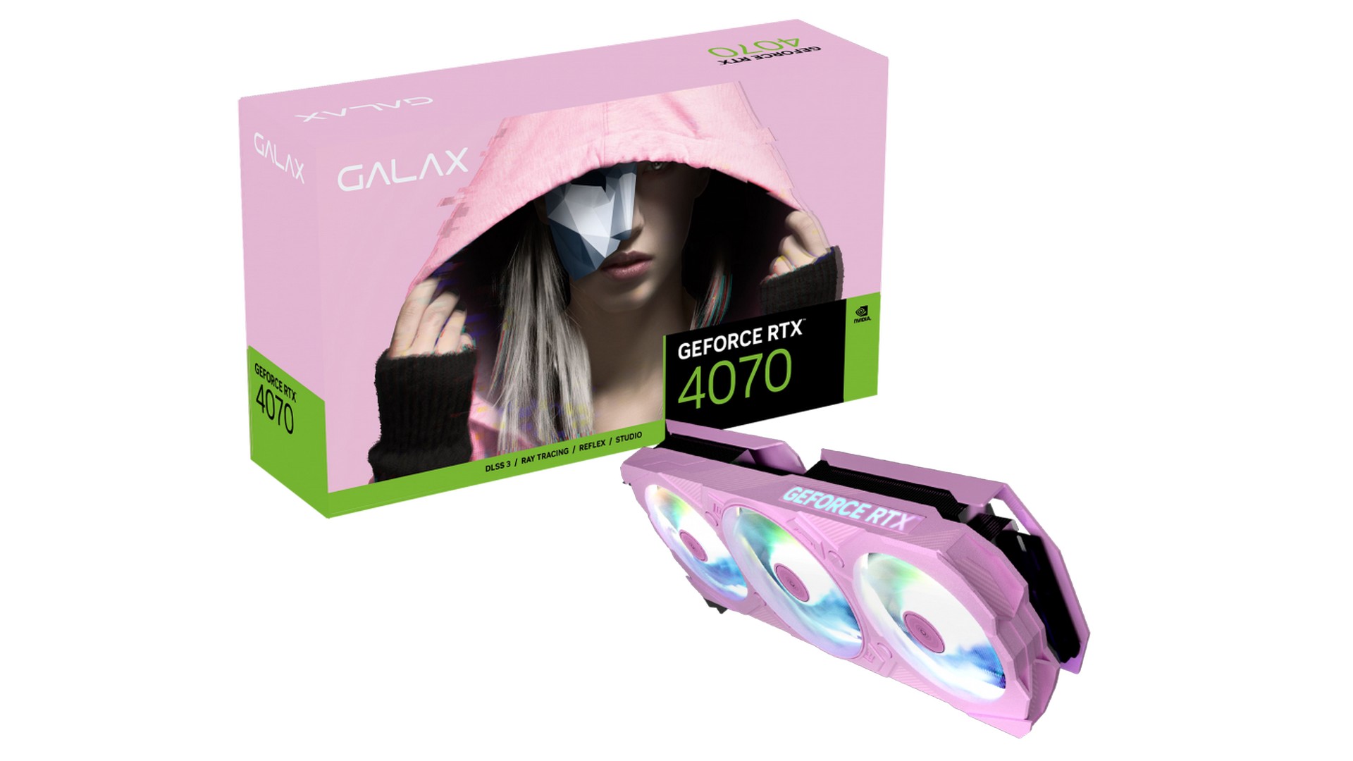 Card Màn Hình GALAX GeForce RTX 4070 EX Gamer 12GB GDDR6X màu hồng