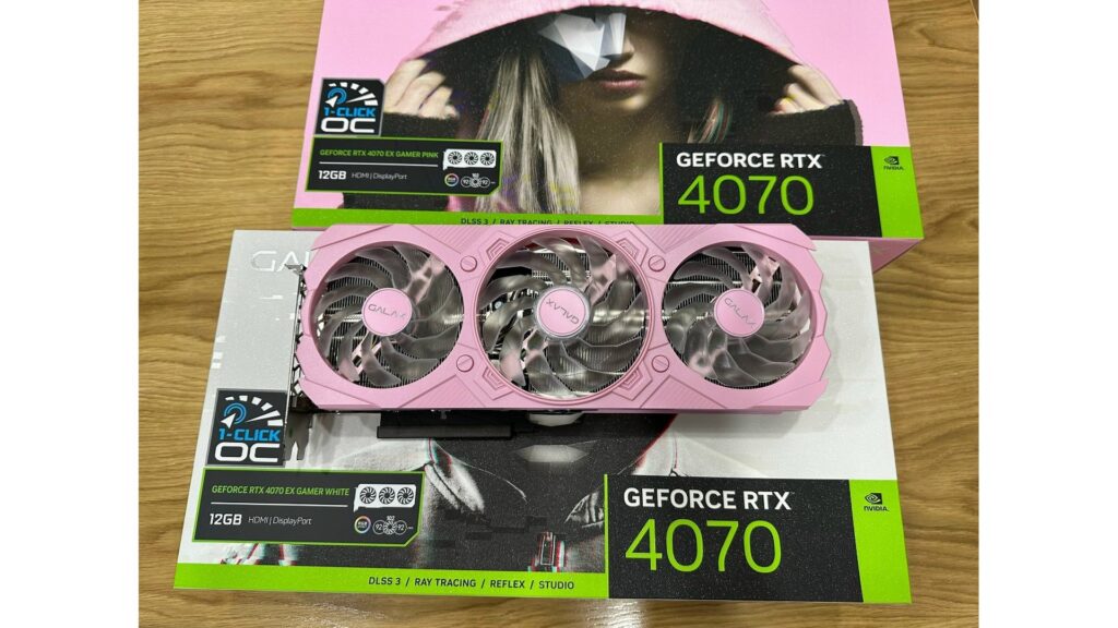 Card Màn Hình GALAX GeForce RTX 4070 EX Gamer 12GB GDDR6X màu hồng