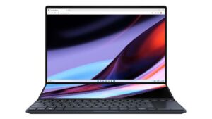 Laptop ASUS Zenbook Pro 14 Duo OLED UX8402VU-P1028W (i9-13900H | RTX 4050 | RAM 32GB | SSD 1TB | 14.5 inch OLED | Win11 | Black)