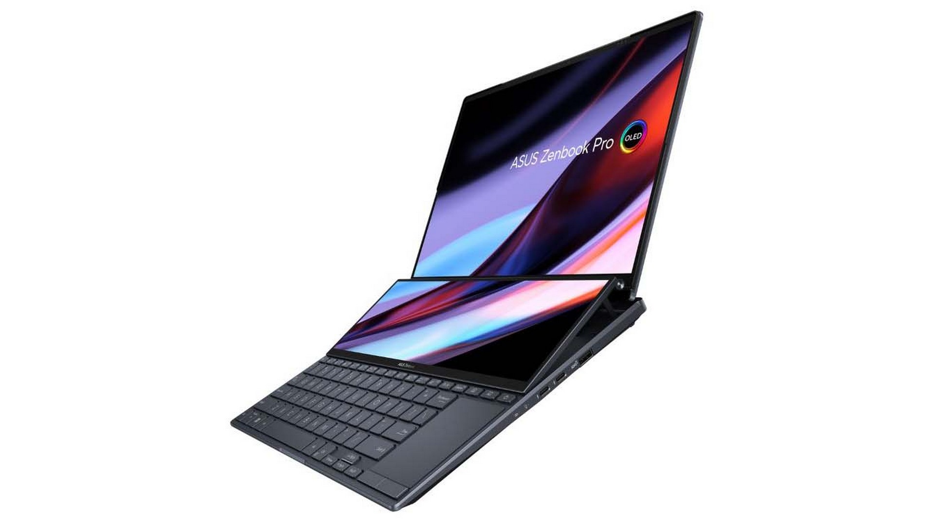Laptop ASUS Zenbook Pro 14 Duo OLED UX8402VU-P1028W (i9-13900H | RTX 4050 | RAM 32GB | SSD 1TB | 14.5 inch OLED | Win11 | Black)