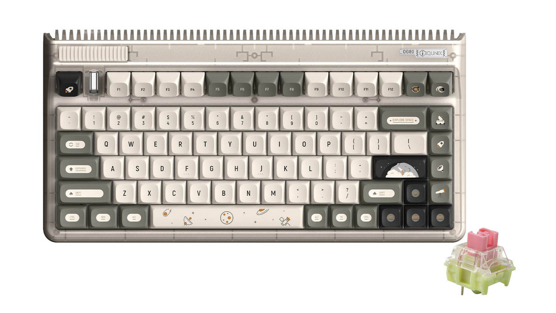Bàn phím cơ IQUNIX OG80 Hitchhiker RGB TTC Gold Pink