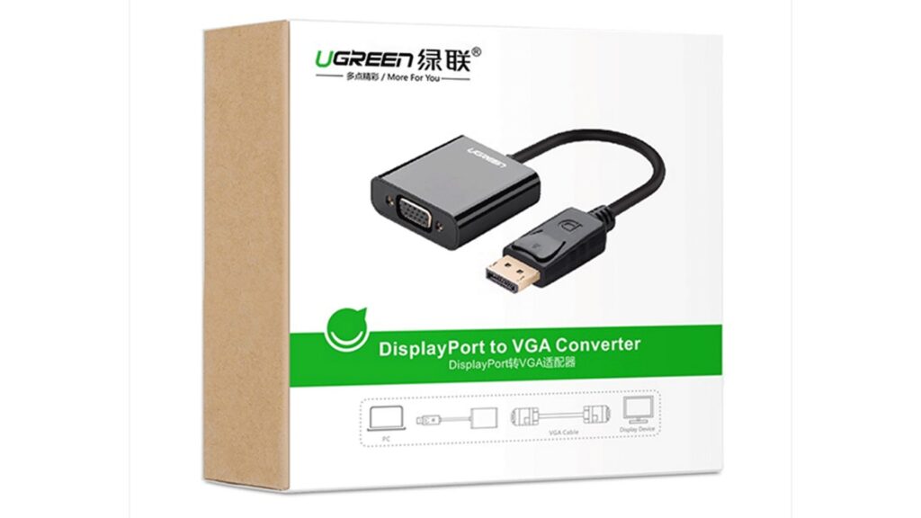 Dây cáp chuyển đổi DISPLAY PORT to VGA UGREEN (20415) 5 Dây cáp chuyển đổi DISPLAY PORT to VGA UGREEN (20415)