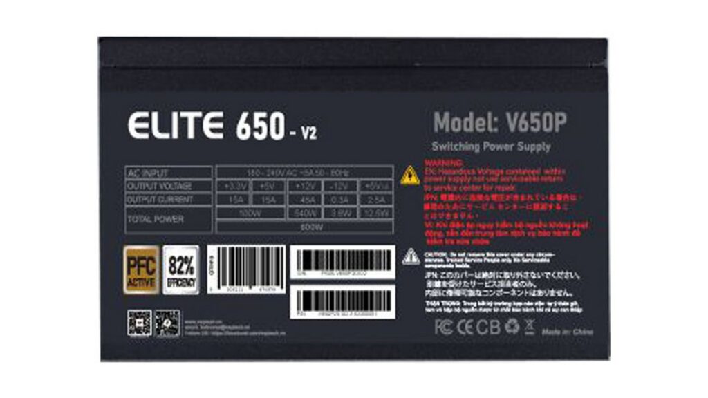 Nguồn máy tính VSP V650P V2 (600W | Non-modular)