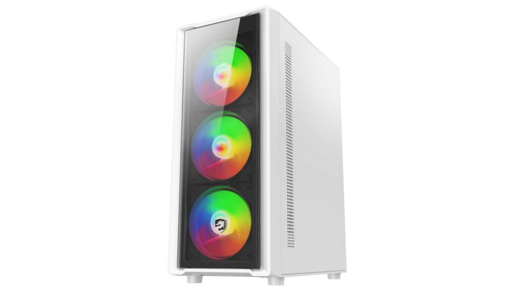 Vỏ Case Vitra Ceres V305-G White (Mid Tower / Trắng / Tặng kèm 3 fan RGB)