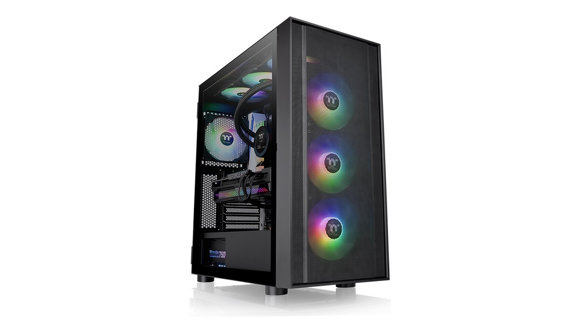 Vỏ case Thermaltake H570 TG ARGB Black 1 Vỏ case Thermaltake H570 TG ARGB Black