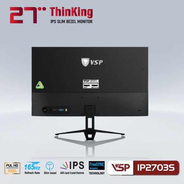 MÀN HÌNH VSP IPS ESPORT GAMING 27INCH TRÀN VIỀN IP2703S – ĐEN – FULL HD