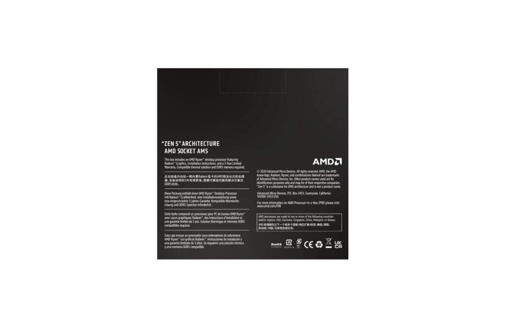 CPU AMD Ryzen 5 9600X (6 Nhân / 12 Luồng | 3.9GHz Boost 5.4GHz | 38MB Cache | TDP 65W | Socket AM5)