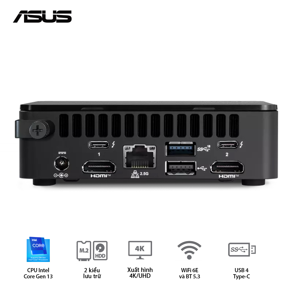 Mini PC NUC ASUS INTEL NUC 13 Pro ( Core i3-1315U | DDR4 3200 | Iris Xe | NVMe PCIe4.0 | Wi-Fi+Bluetooth) – RNUC13ANHi30000