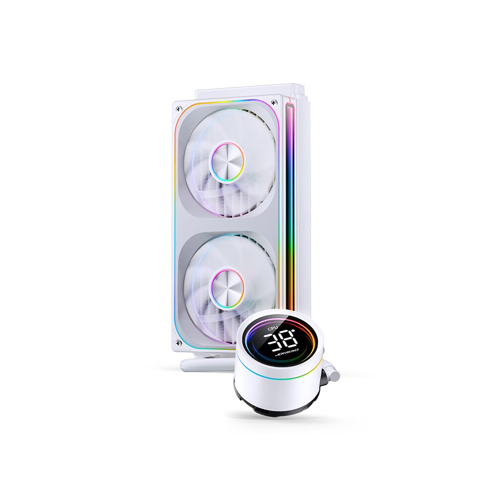 Tản nhiệt nước AIO Jonsbo TH-240 White (ARGB, Hiển Thị Nhiệt Độ)