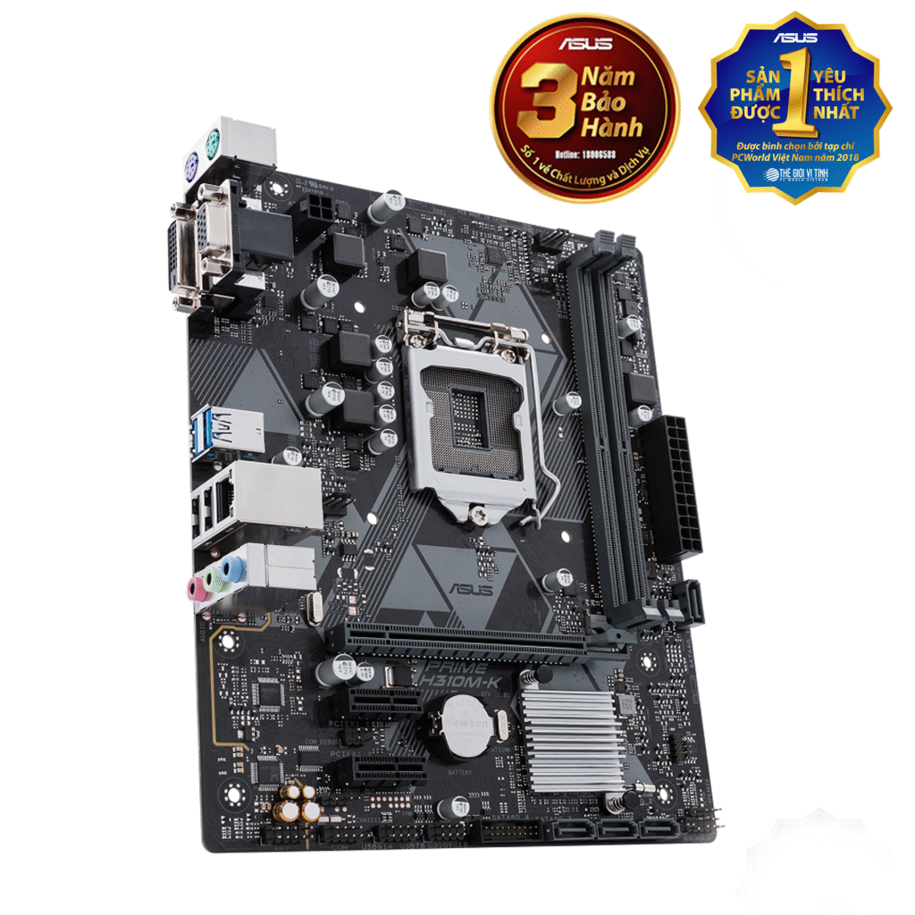 Mainboard Asus PRIME H310M-K (Intel LGA 1151-v2, M-ATX, 2 khe RAM DDR4)