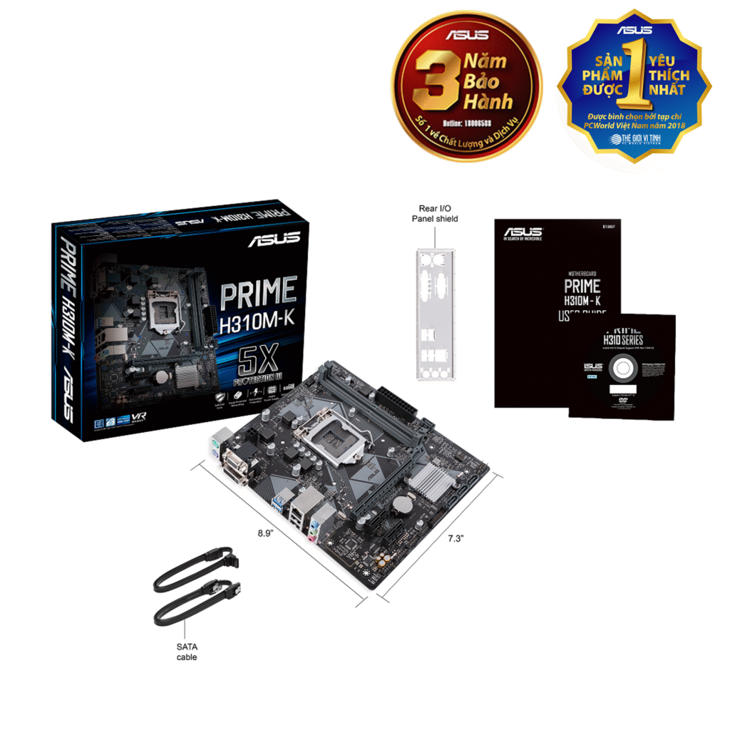 Mainboard Asus PRIME H310M-K (Intel LGA 1151-v2, M-ATX, 2 khe RAM DDR4)