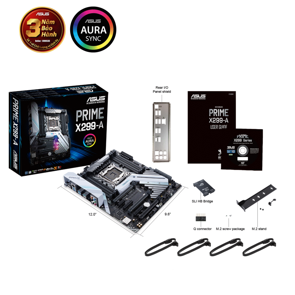 Mainboard Asus PRIME X299-A (Intel LGA 2066, ATX, 8 khe RAM DDR4)