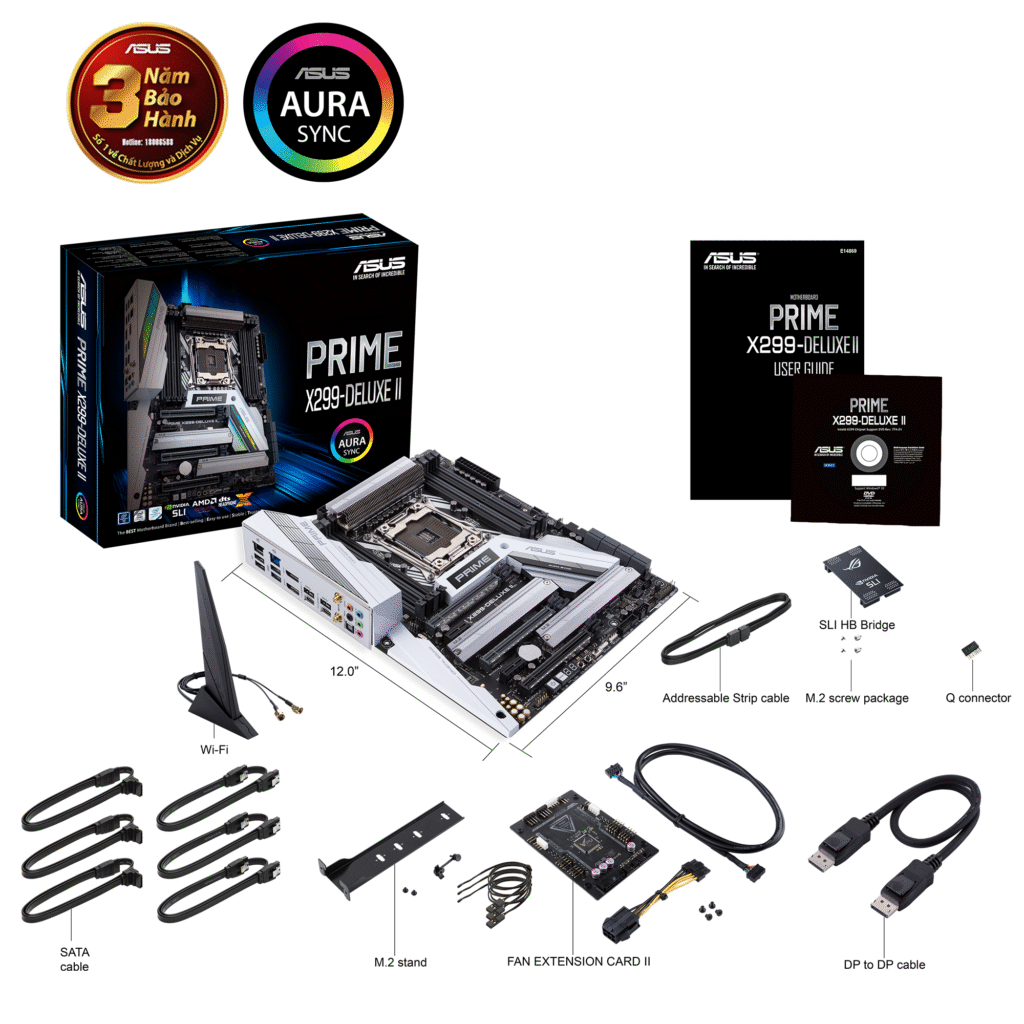 Mainboard Asus PRIME X299-DELUXE II (Intel LGA 2066, ATX, 8 khe RAM DDR4)