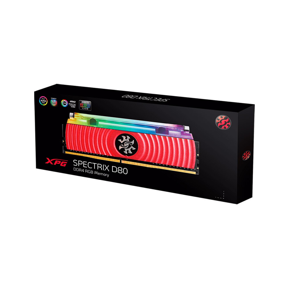 RAM Desktop XPG Spectrix D80 RGB 16GB (2x8GB) DDR4 3000MHz