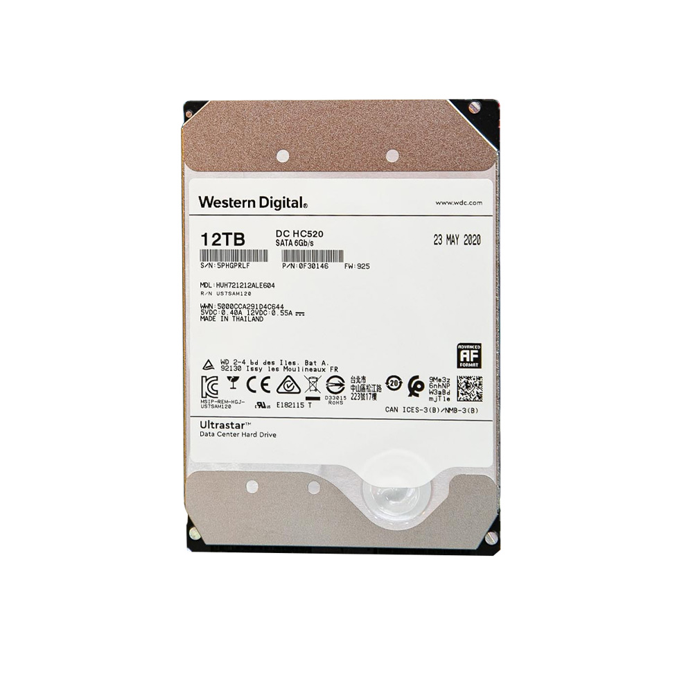 Ổ cứng HDD Western Enterprise Ultrastar DC HC520 12TB 3.5″ 7200RPM 256MB