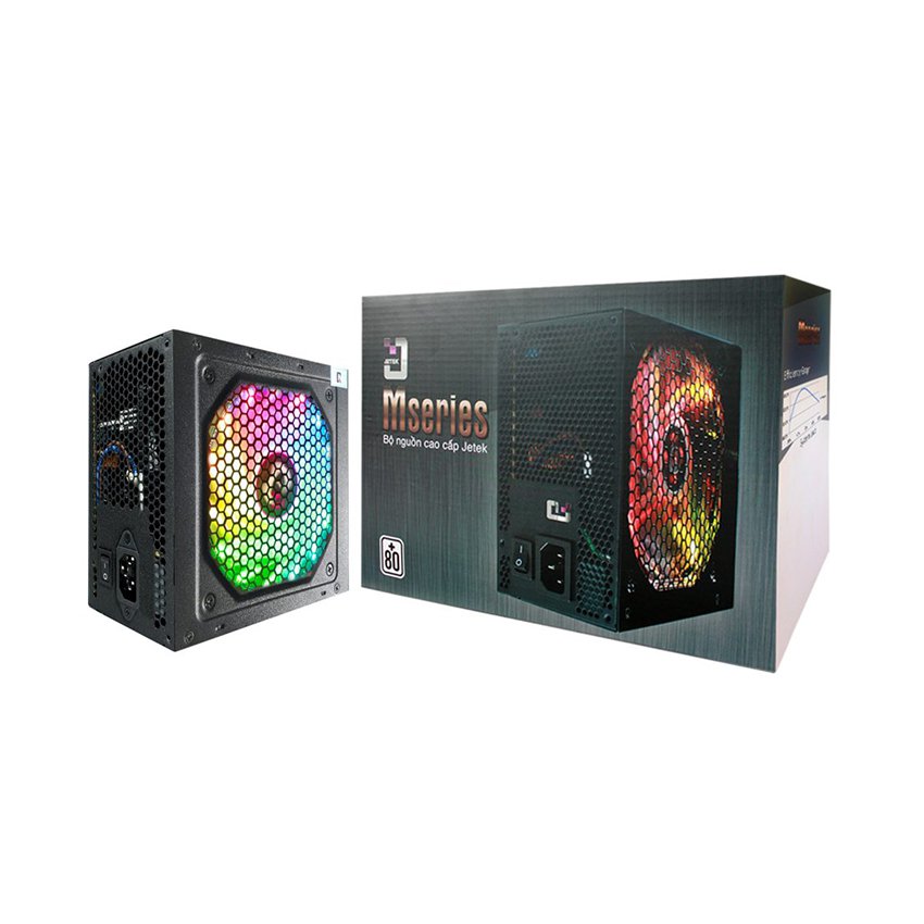 Nguồn máy tính Jetek M500 80 Plus White