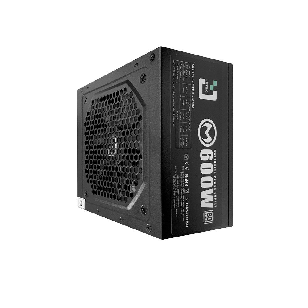 Nguồn máy tính Jetek M600 80 Plus White